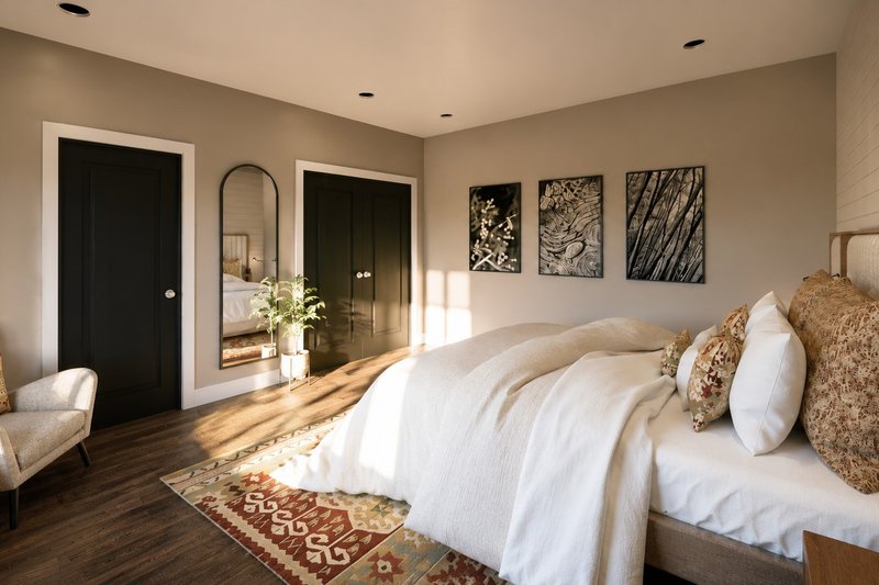 House Blueprint - Interior - Master Bedroom 1 for Contemporary House Plan #1064-514 - 6 bed, 5 bath