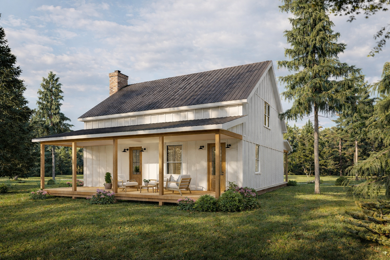 House Blueprint - Exterior - Rear Elevation for Farmhouse House Plan #1117-30 - 3 bed, 2.5 bath