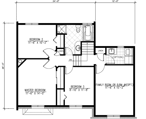 Colonial Floor Plan - Upper Floor Plan #138-178