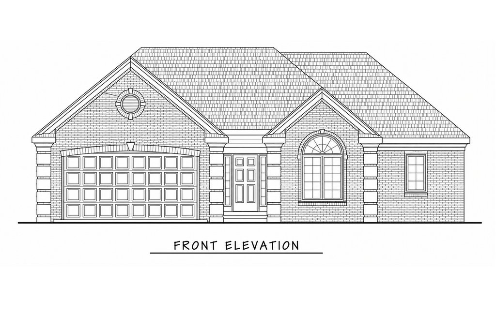 Exterior - Front Elevation 5 for European House Plan #20-1422 - 2 bed, 2 bath