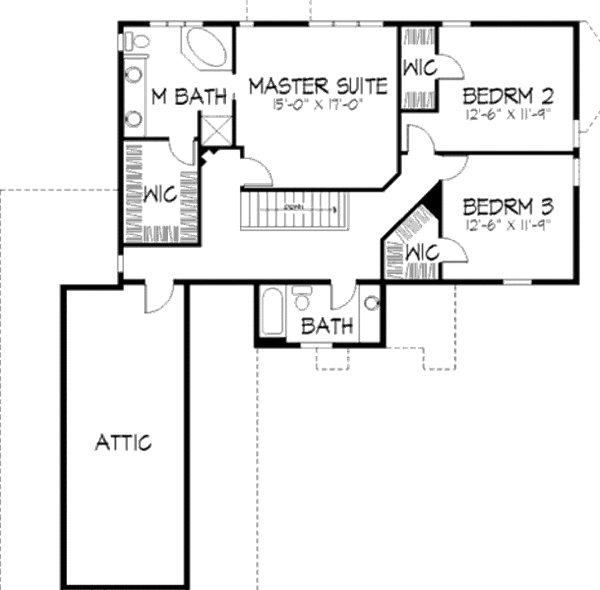 European Floor Plan - Upper Floor Plan #320-298