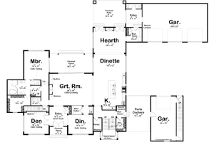 Floor Plan - Main Floor for Modern House Plan #455-575 - 5 bed, 5 bath