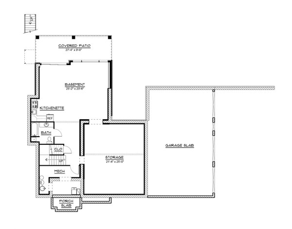 Architectural House Design - Floor Plan - Lower Floor for Traditional House Plan #1064-502 - 7 bed, 4.5 bath