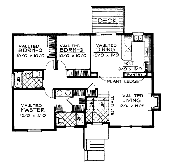 Architectural House Design - Traditional Floor Plan - Main Floor Plan #92-501
