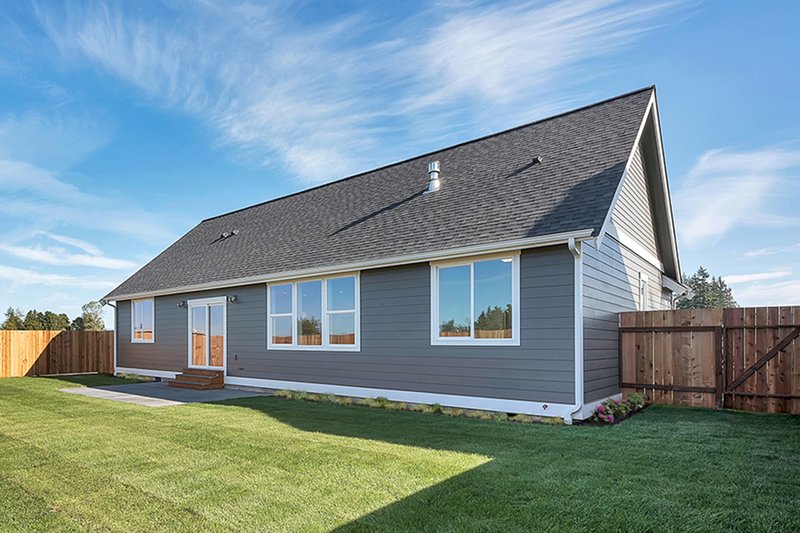 Home Plan - Exterior - Rear Elevation for Craftsman House Plan #1070-24 - 3 bed, 2 bath