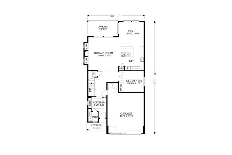 Home Plan - Floor Plan - Main Floor for Craftsman House Plan #53-721 - 5 bed, 2.5 bath