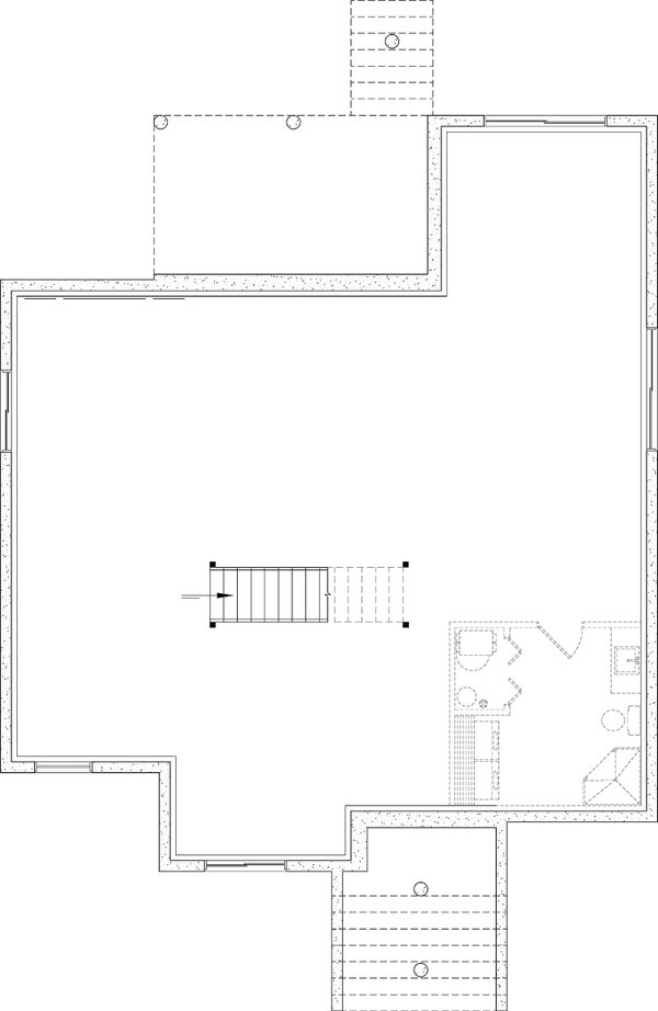 Home Plan - Bungalow Floor Plan - Lower Floor Plan #23-2828