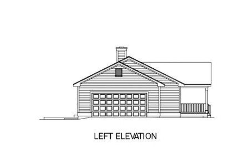 House Design - Exterior - Other Elevation for Ranch House Plan #57-108 - 3 bed, 2 bath