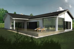 L Shaped House Plans Houseplans Com