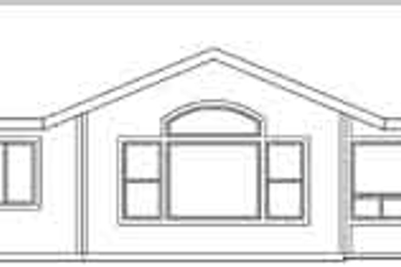 Home Plan - Exterior - Rear Elevation for Ranch House Plan #124-469 - 3 bed, 2.5 bath
