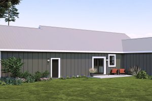 Exterior - Rear Elevation for Farmhouse House Plan #44-280 - 4 bed, 2 bath