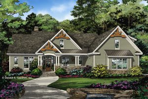 Ranch Exterior - Front Elevation Plan #929-1024