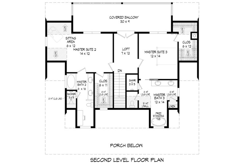 Dream House Plan - Floor Plan - Upper Floor for Traditional House Plan #932-484 - 3 bed, 3.5 bath