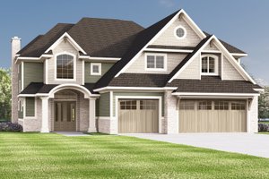 House Blueprint - Craftsman Exterior - Front Elevation Plan #1064-428