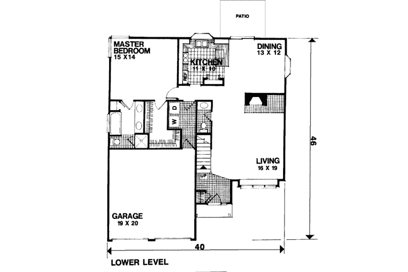 Home Plan - Floor Plan - Main Floor for Traditional House Plan #56-130 - 3 bed, 2.5 bath