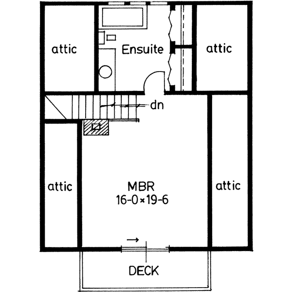 Log Floor Plan - Upper Floor Plan #126-107