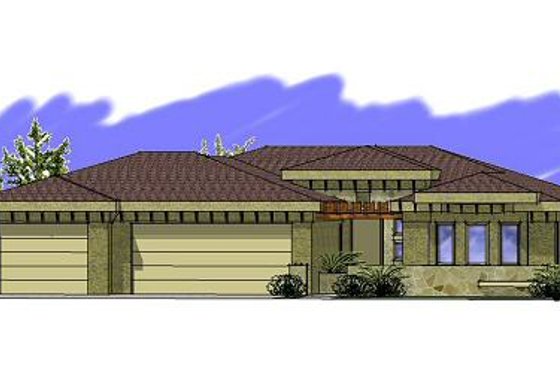 Exterior - Front Elevation House Plan #24-244 - 3 bed, 2 bath