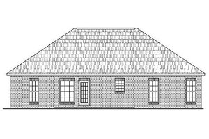 Exterior - Rear Elevation for Traditional House Plan #430-7 - 3 bed, 2 bath
