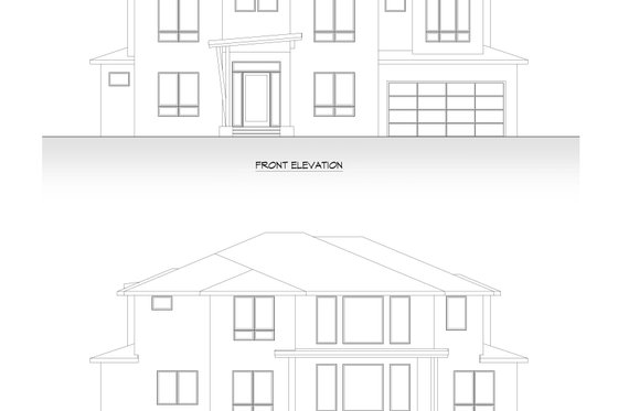 Exterior - Other Elevation for Contemporary House Plan #1066-224 - 4 bed, 4.5 bath