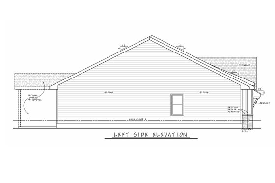 Exterior - Other Elevation for Farmhouse House Plan #20-2354 - 3 bed, 2 bath