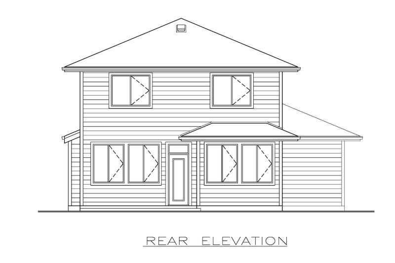 House Design - Exterior - Rear Elevation for Craftsman House Plan #1100-5 - 3 bed, 2.5 bath