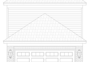 Exterior - Rear Elevation for Traditional House Plan #932-533 - 3 bed, 2.5 bath