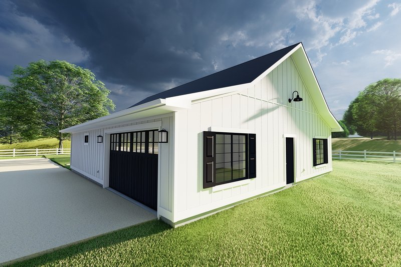 Architectural House Design - Exterior - Rear Elevation for Farmhouse House Plan #126-234 - 3 bed, 2 bath