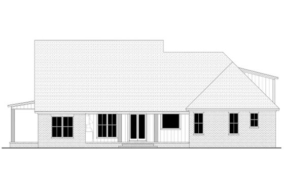 Exterior - Rear Elevation for Farmhouse House Plan #430-307 - 3 bed, 3.5 bath
