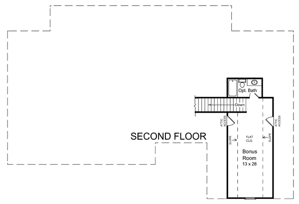 Farmhouse Floor Plan - Upper Floor Plan #21-117