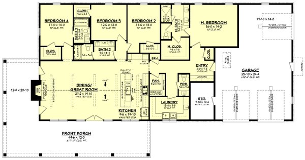 Barndominium Floor Plan - Main Floor Plan #430-363