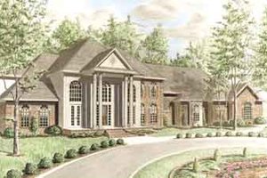 Southern Exterior - Front Elevation Plan #34-201