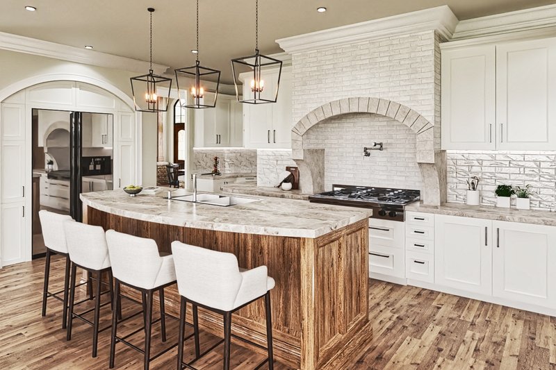 House Blueprint - Interior - Kitchen for Modern House Plan #54-580 - 3 bed, 3 bath