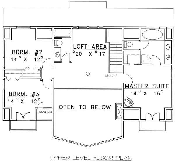 Cabin Floor Plan - Upper Floor Plan #117-573