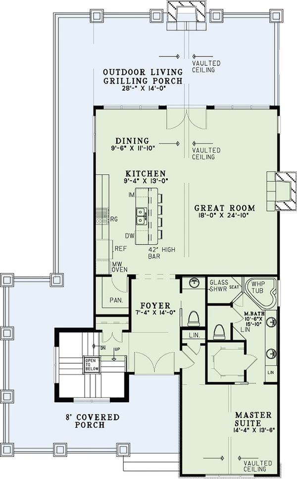 Country Floor Plan - Main Floor Plan #17-2533