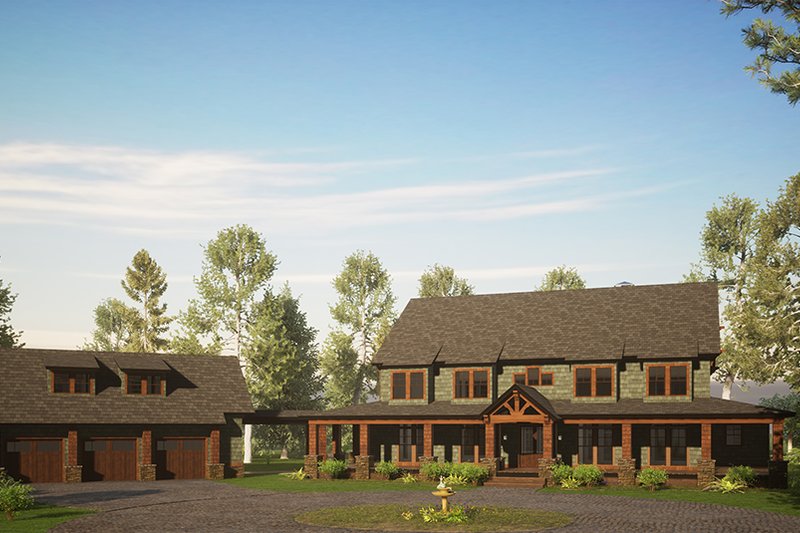 House Plan Design - Country Exterior - Front Elevation Plan #17-2398