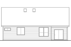 Exterior - Rear Elevation for Traditional House Plan #124-1047 - 3 bed, 3 bath