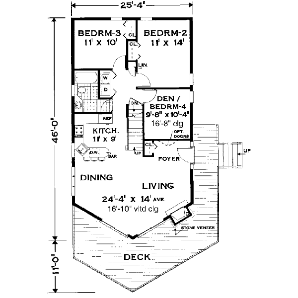 Modern Floor Plan - Main Floor Plan #3-117