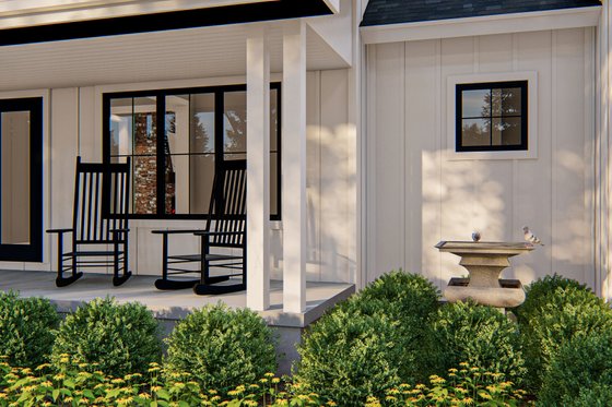 Exterior - Covered Porch for Modern House Plan #455-295 - 3 bed, 2 bath