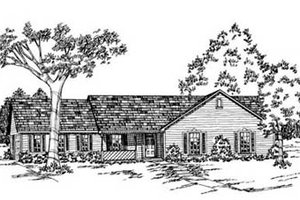Ranch Exterior - Front Elevation Plan #36-147