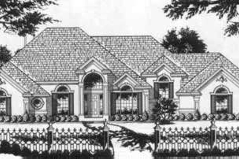 Dream House Plan - Mediterranean Exterior - Front Elevation Plan #40-367