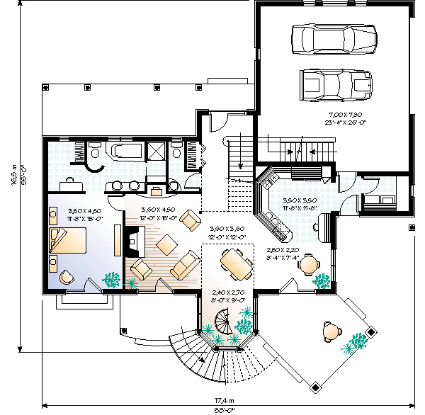 House Design - Country Floor Plan - Main Floor Plan #23-251