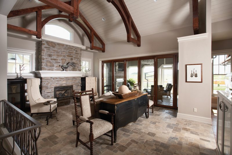 Home Plan - Interior - Family Room for Craftsman House Plan #70-1040 - 2 bed, 2.5 bath