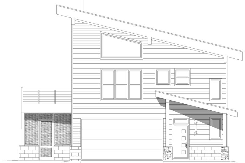 Architectural House Design - Exterior - Front Elevation 4 for Modern House Plan #932-564 - 3 bed, 2 bath