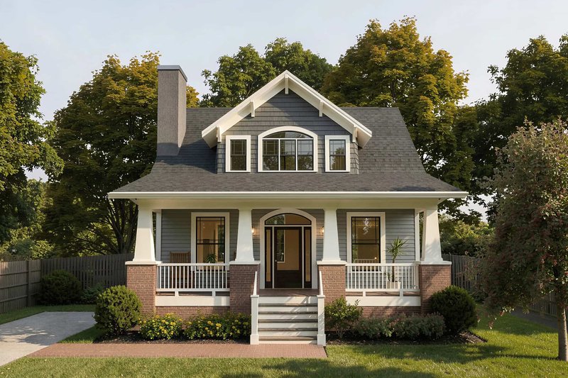 House Plan Design - Bungalow Exterior - Front Elevation Plan #79-349