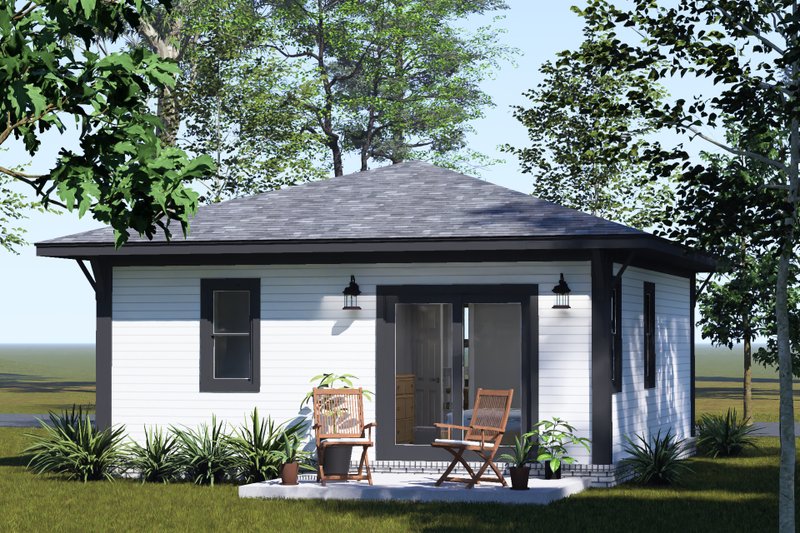 Home Plan - Exterior - Rear Elevation for Modern House Plan #513-2494 - 1 bed, 1 bath