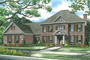 Colonial Exterior - Front Elevation Plan #17-1182