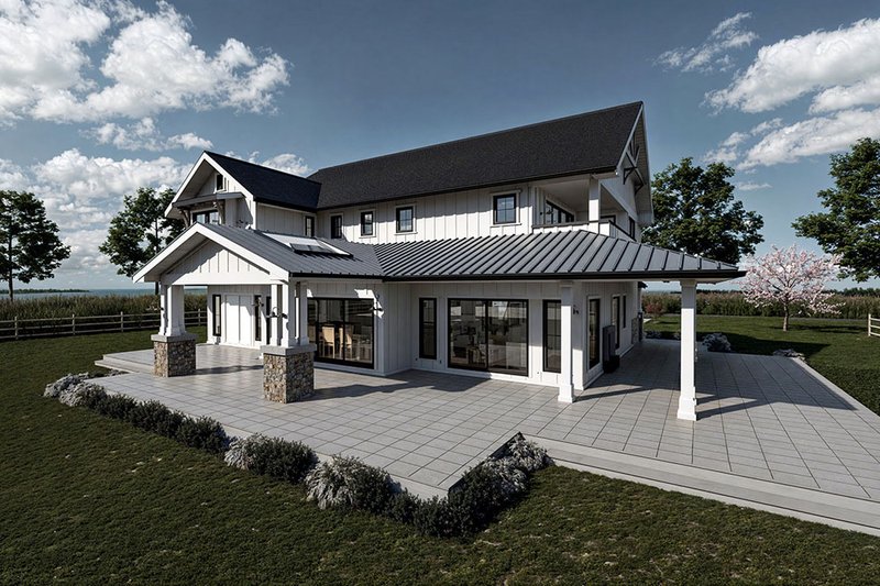 Architectural House Design - Exterior - Other Elevation 2 for Farmhouse House Plan #1101-40 - 5 bed, 5.5 bath