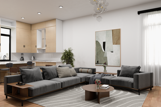 Interior - Family Room for Modern House Plan #1112-12 - 3 bed, 3.5 bath