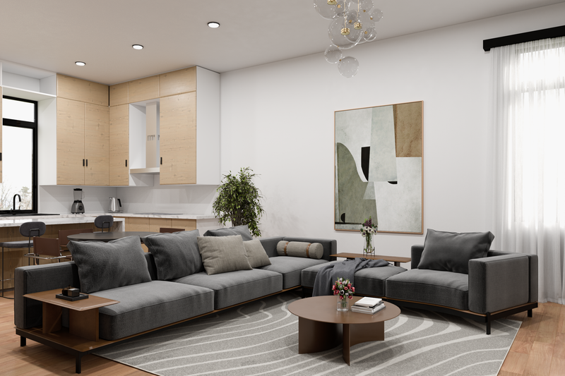 Architectural House Design - Interior - Family Room for Modern House Plan #1112-12 - 3 bed, 3.5 bath