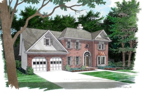 Exterior - Other Elevation 1 for European House Plan #56-165 - 3 bed, 2.5 bath